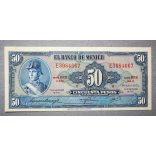 Mexikó 50 pesos 1972 UNC zöld és zöld pecséttel