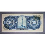 Mexikó 50 pesos 1972 UNC zöld és zöld pecséttel
