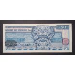 Mexikó 50 Pesos 1973 UNC zöld és vörösesbarna pecséttel