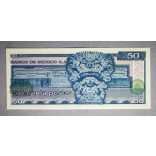 Mexikó 50 Pesos 1981 UNC zöld és zöld pecséttel