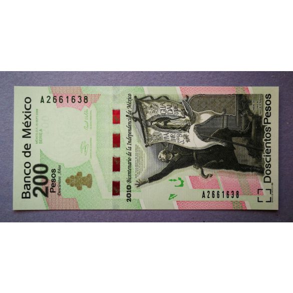 Mexikó 200 Pesos 2008 UNC emlék bankjegy