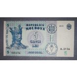 Moldova 5 Lei 2015 UNC