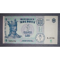 Moldova 5 Lei 2015 UNC