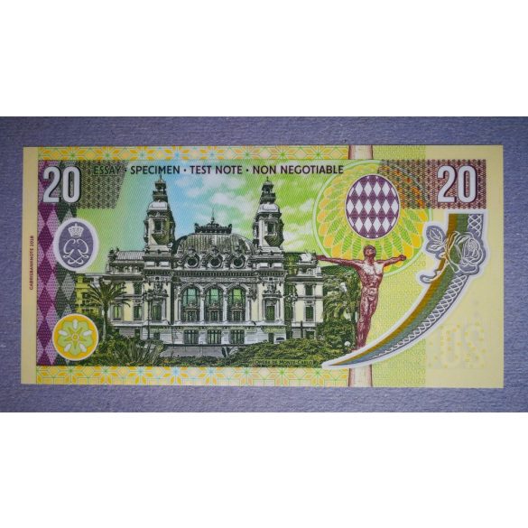  Monaco 20 Francs 2018 UNC specimen