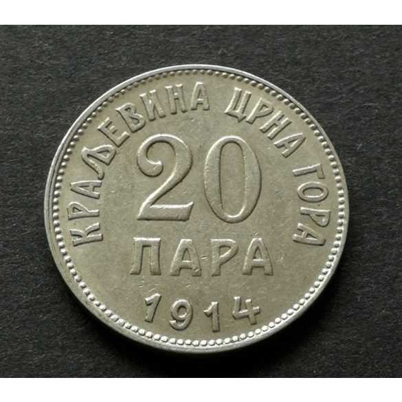 Montenegró 20 Para 1914 Nikkel