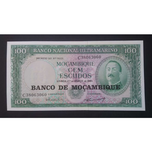 Mozambik 100 Escudos 1961 Unc 