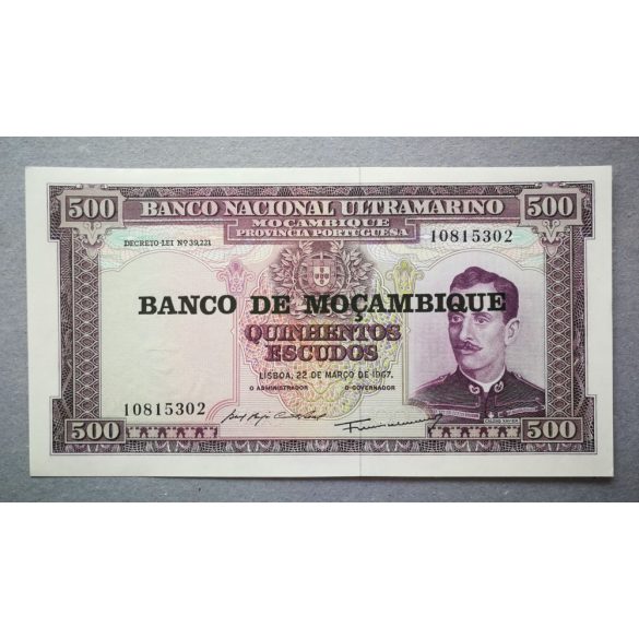 Mozambik 500 Escudos 1967 UNC