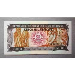 Mozambik 5000 Meticais 1988 UNC