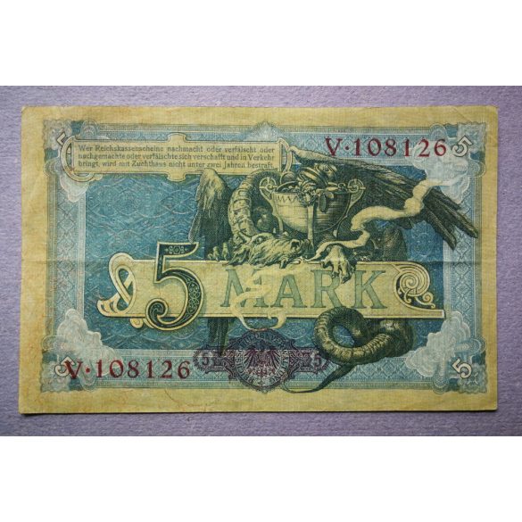 Germany 5 Mark 1904 F