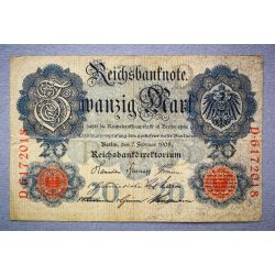 Németország 20 Mark 1908 F