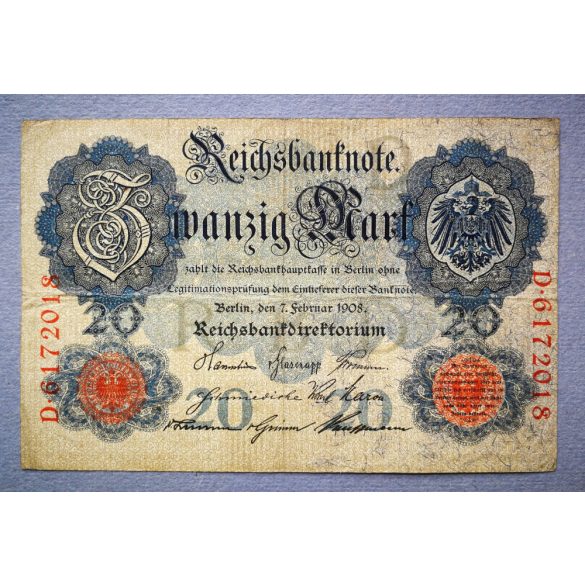 Germany 20 Mark 1908 F