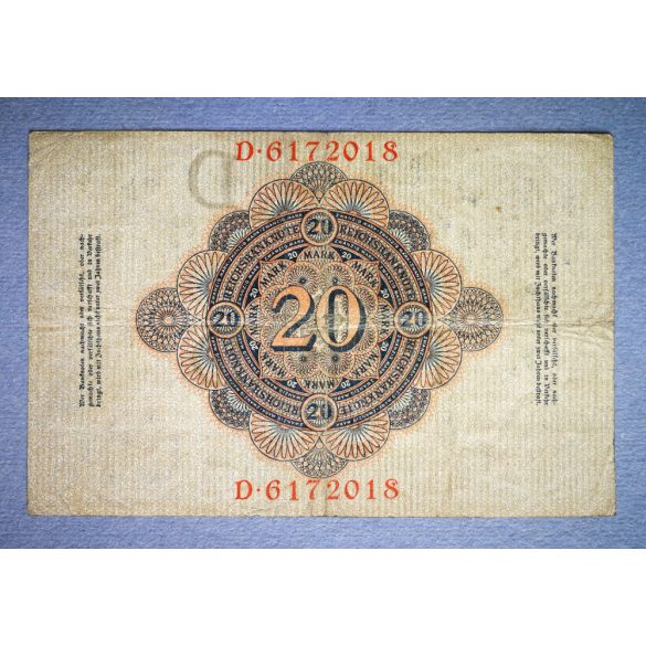 Germany 20 Mark 1908 F