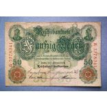 Germany 50 Mark 1908 F