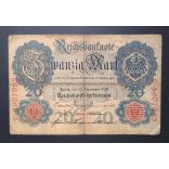 Germany 20 Mark 1909 F