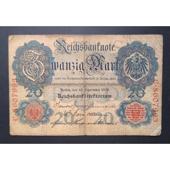 Németország 20 Mark 1909 F