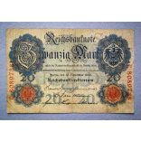 Germany 20 Mark 1909 F