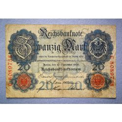 Németország 20 Mark 1909 F