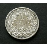 Németország 1 Márka 1914 5,5 g ezüst