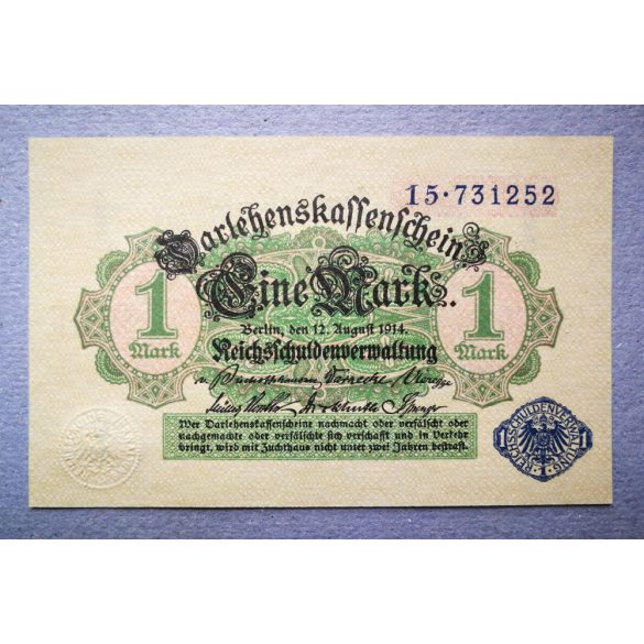 Germany 1 Mark 1914 UNC blue