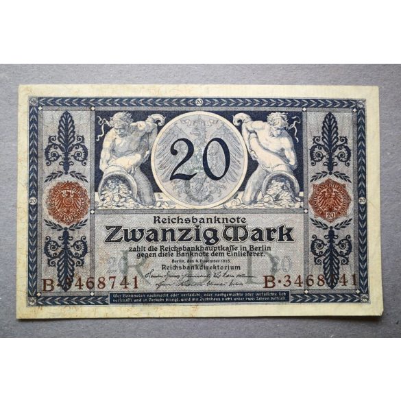 Németország 20 Mark 1915 VF