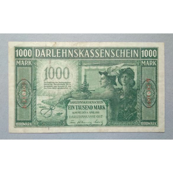 Germany Lithuania 1000 Mark 1918 F+