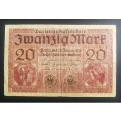 Germany 20 Mark 1918 F+