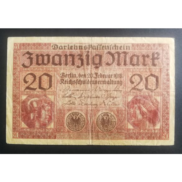 Germany 20 Mark 1918 F+