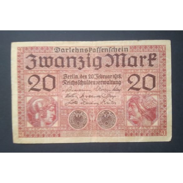 Germany 20 Mark 1918 F+