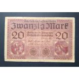 Germany 20 Mark 1918 F