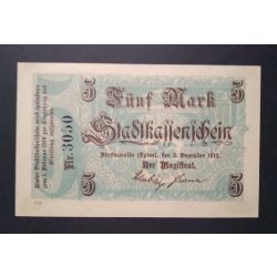 Germany 5 Mark Fürstenwalde/Spree 1918 aUNC+