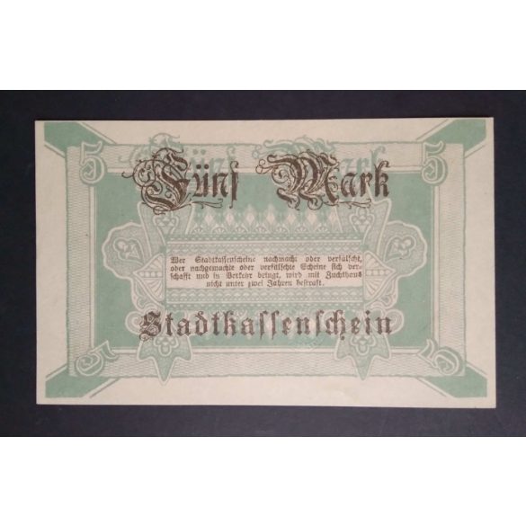 Germany 5 Mark Fürstenwalde/Spree 1918 aUNC+