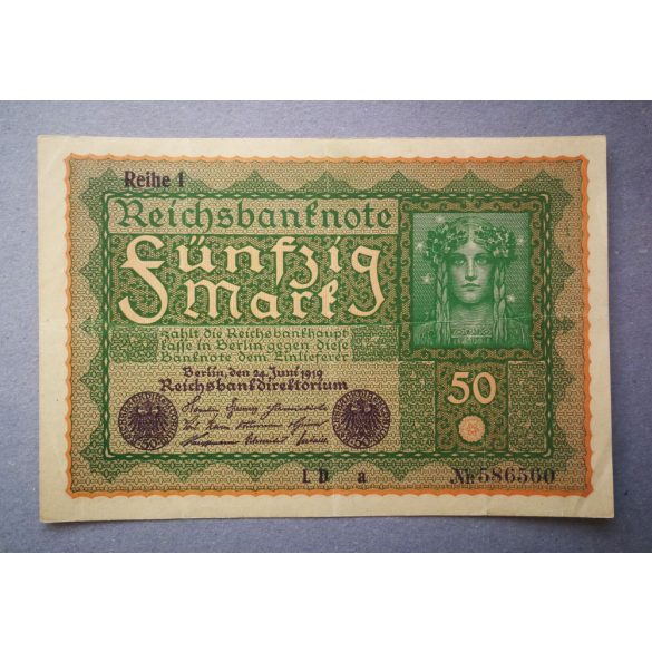 Németország 50 Mark 1919 VF