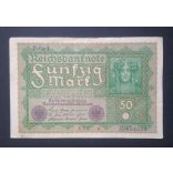 Germany 50 Mark 1919 VF