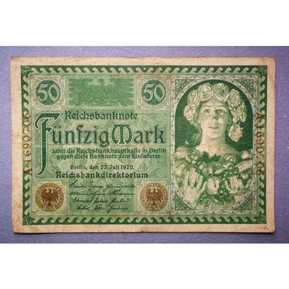 Germany 50 Mark 1920 F+