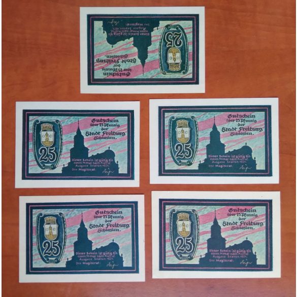 Germany city emergency funds Freiburg 1921/22 5 pcs