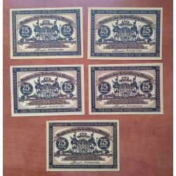 Germany city emergency funds Freiberg 1921 UNC 5 pcs