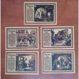 Germany city emergency funds Freiberg 1921 UNC 5 pcs