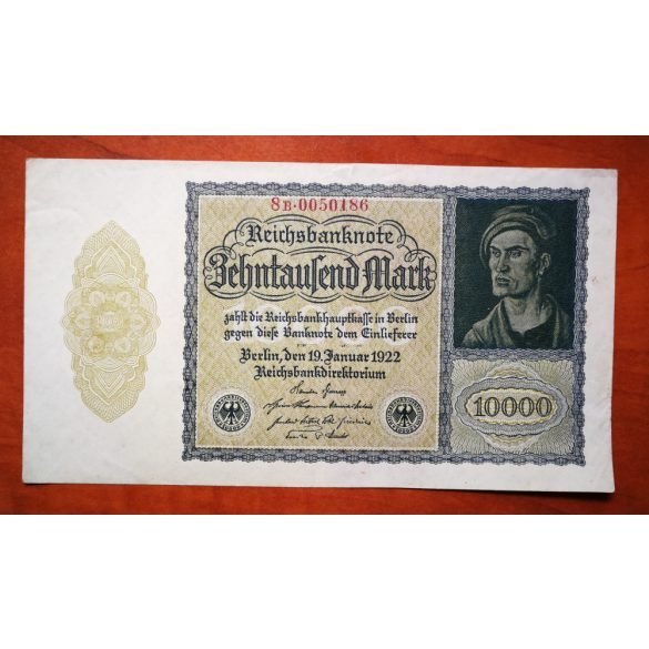 Németország 10000 Mark 1922 VF+