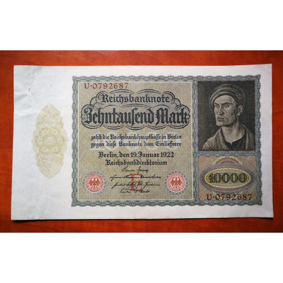 Németország 10000 Mark 1922 XF-