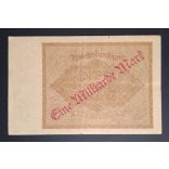 Germany 1000 Mark/ 1 billion Mark 1922 XF