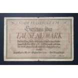 Germany 1000 Mark Frankfurt 1922 VG
