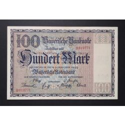 Germany 100 Mark München 1922 XF+ 