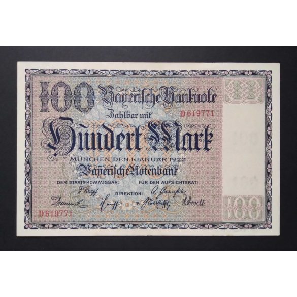 Germany 100 Mark München 1922 XF+ 