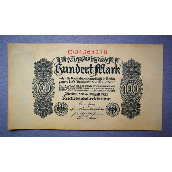 Germany 100 Mark 1922 XF+