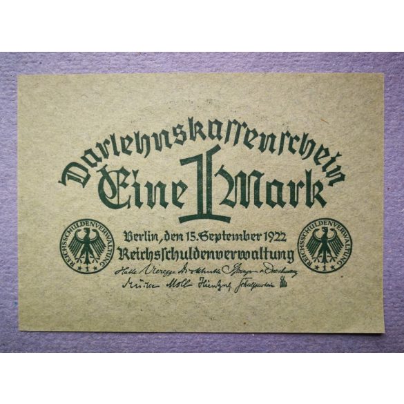 Germany 1 Mark 1922 aUNC+