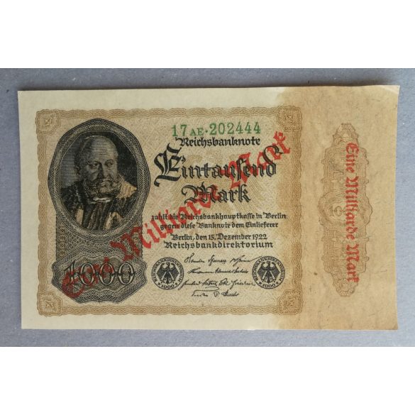 Germany 1 billion Mark 1922 AUNC