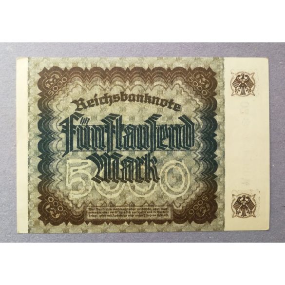 Germany 5000 Mark 1922 Aunc