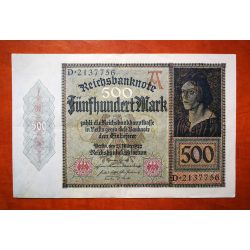 Németország 500 Mark 1922 VF+