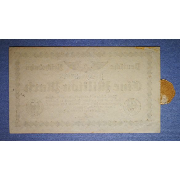 Germany 1 million Mark 1923 VF+ plombe