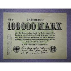 Germanyű 100000 Mark 1923 aUNC-